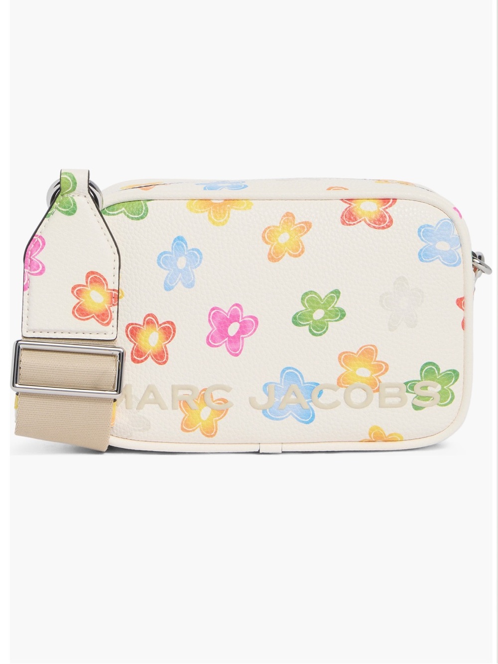 Marc Jacobs Cream Crossbody Bag with Multicolor Floral Print